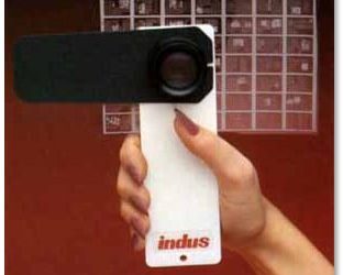 A Hand-Held Microfiche Reader With High Impact Plastic Construction